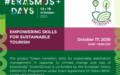 Green2Grow joins Erasmus Days with an online event on October 17th